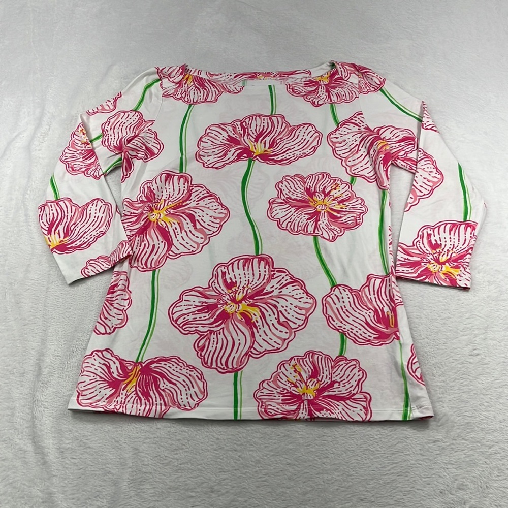 Lilly Pulitzer Pink Floral Blouse